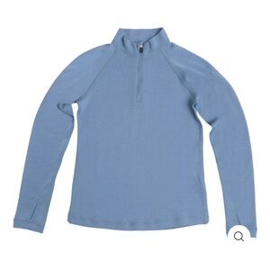 Icebreaker 100% Merino Light Blue Kids Top & Bottoms base layer set SIZE 8